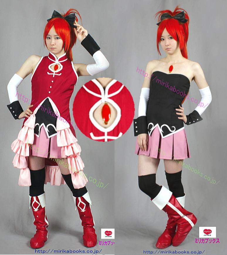 ウィッグ・武器付き まどマギ 佐倉杏子 コスプレ衣装一式 魔法少女